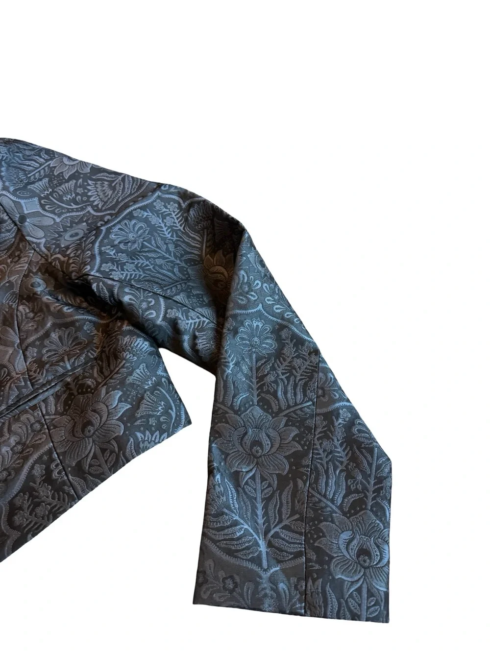 Disturbia Nocturna Jacquard Cropped Blazer Jacket Button-Down Academia Sz 10 NWT
